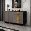 IS82 Large Sideboard, Grey & Gold - Miola