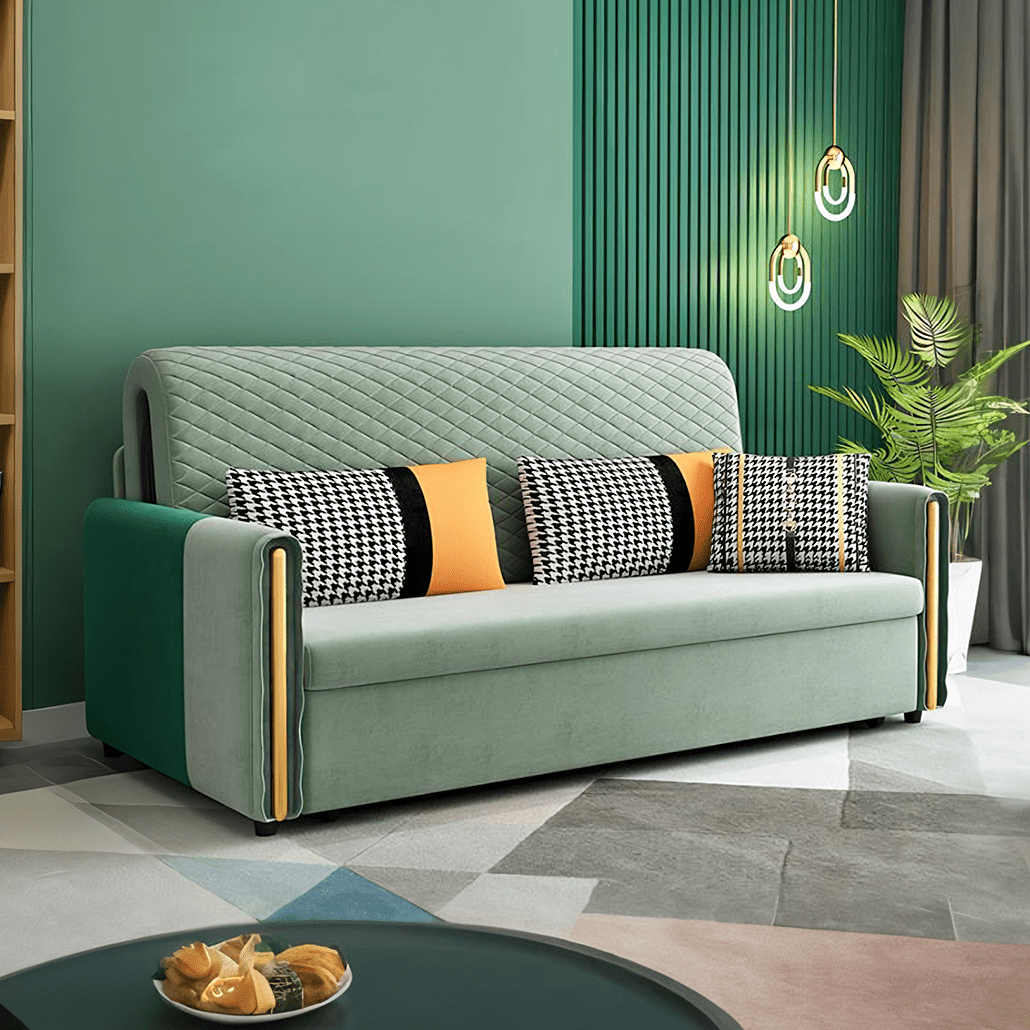 Imelde Two Seater Sofa Bed, Linen - Miola