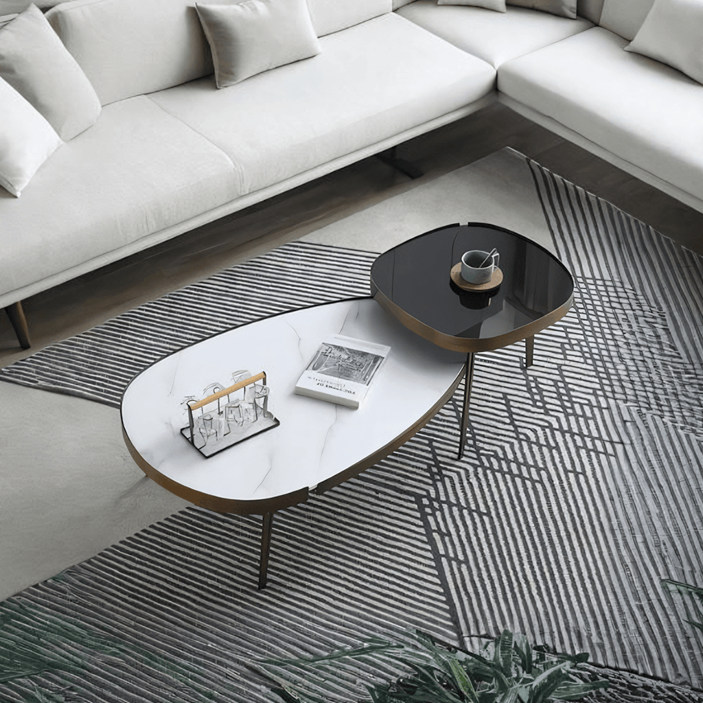 Inca Coffee Table Set, Sintered Stone - Miola