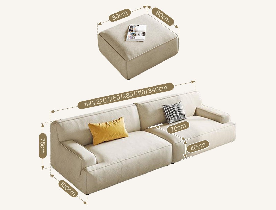 Isaac Three Seater Sofa, Modular Sofa, Leathaire - Miola