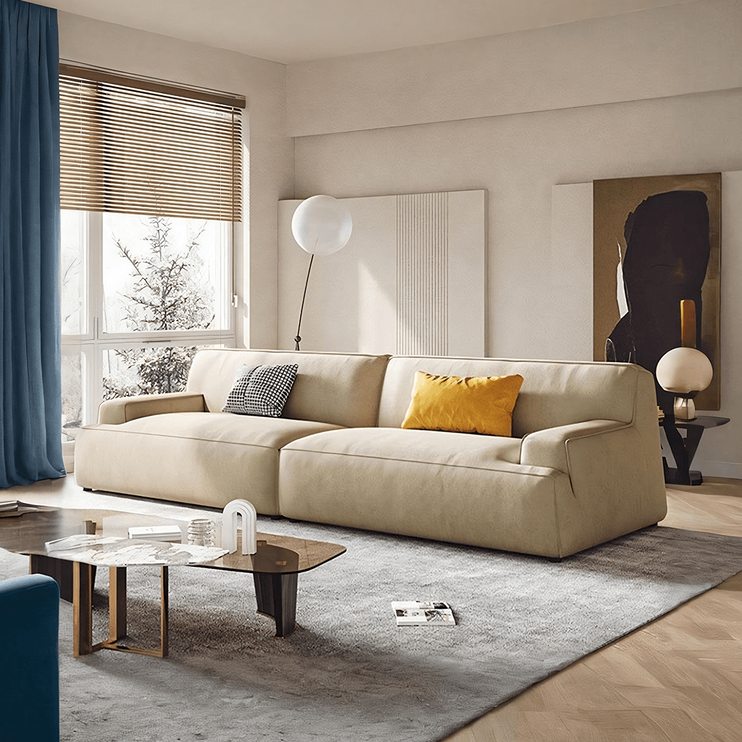 Isaac Three Seater Sofa, Modular Sofa, Leathaire - Miola