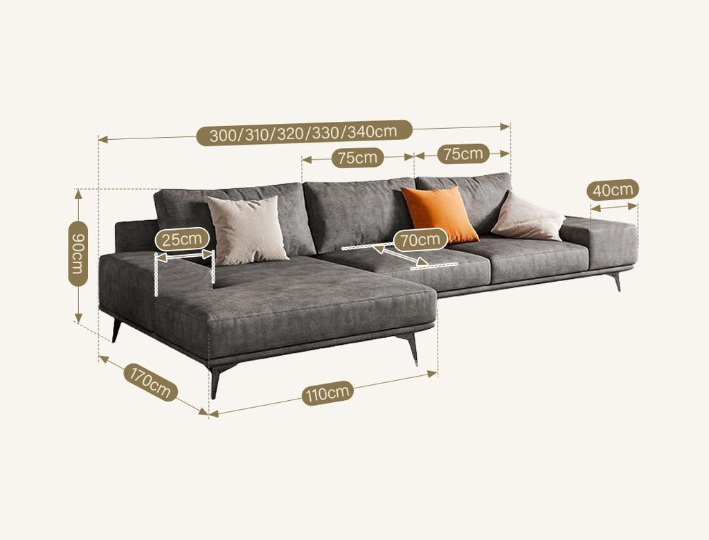 Jarrod Three Seater, Four Seater, Five Seater Corner Sofa - Miola