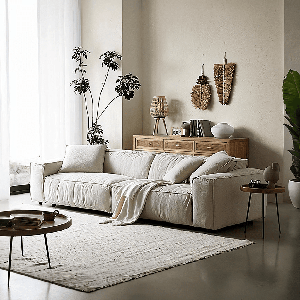 Jerome Three Seater Sofa, Modular Sofa, Cotton Linen - Miola