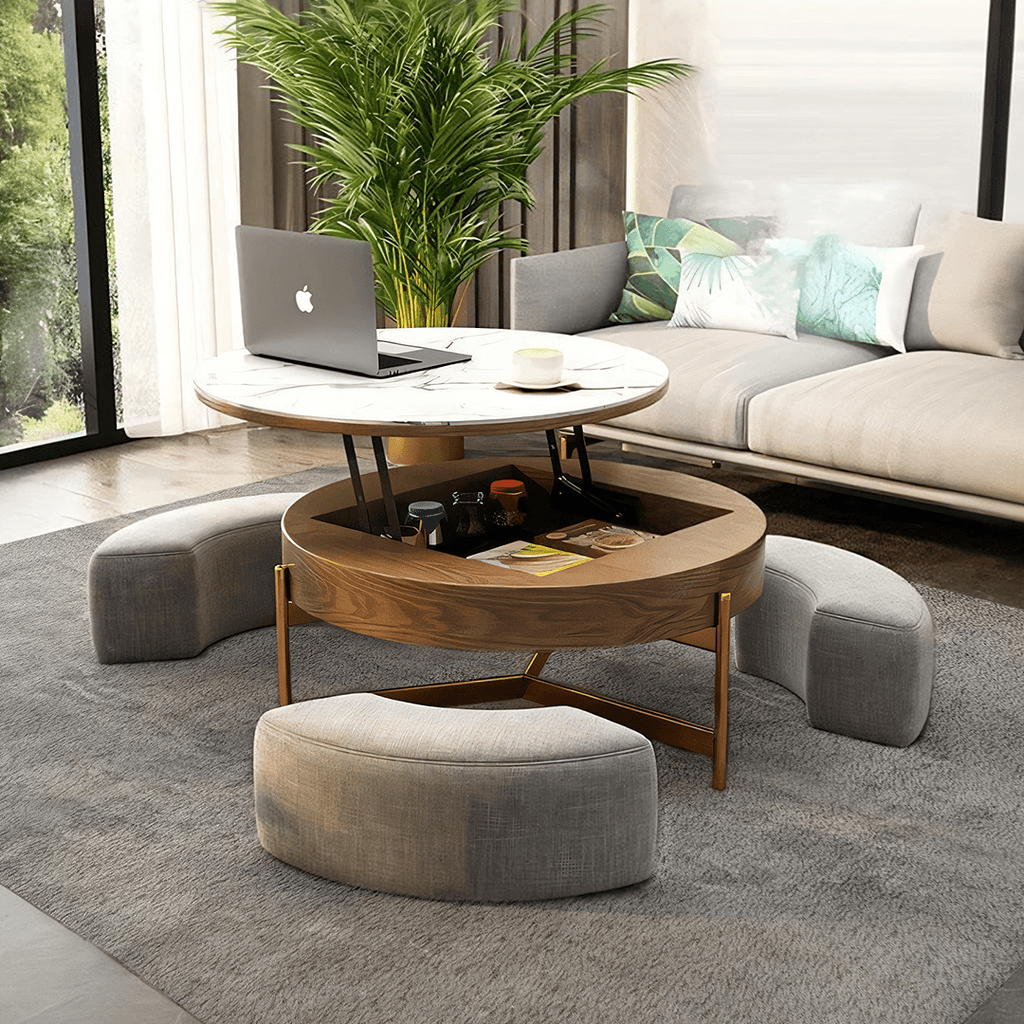 Josiah Round Lift - Top Coffee Table - Miola