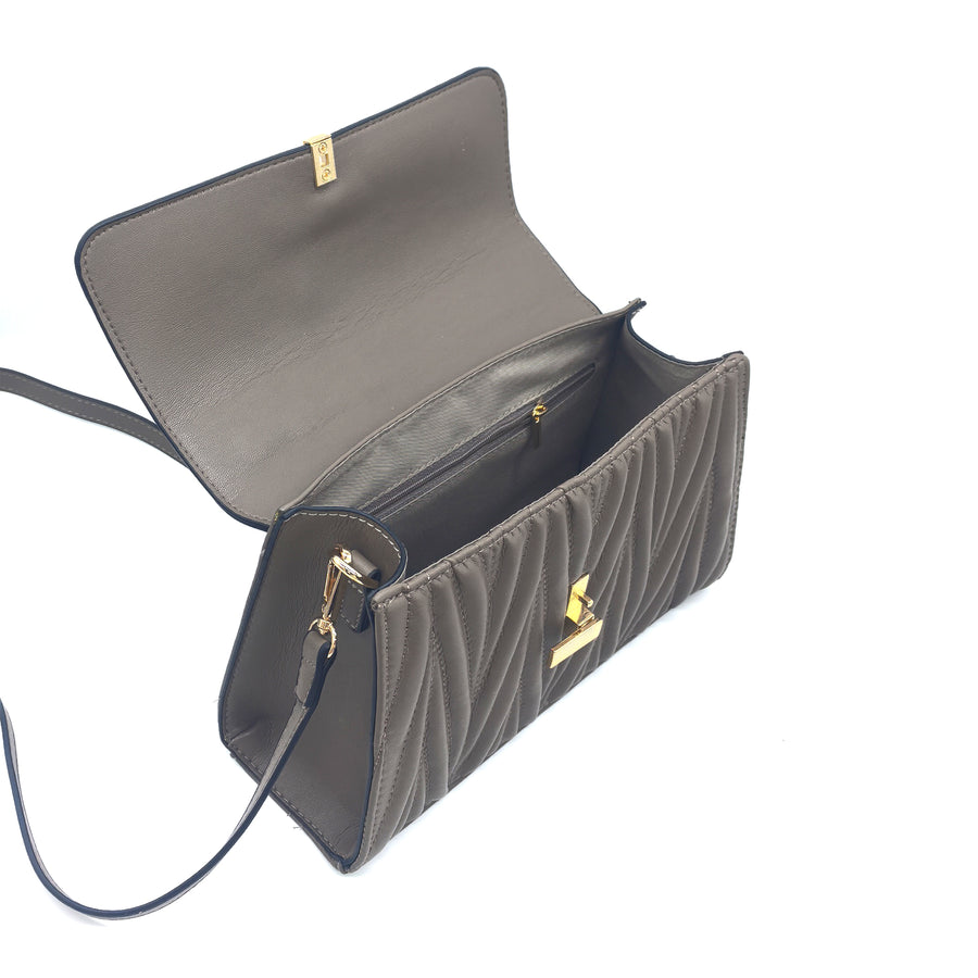 Swan Embossed Pattern Shoulder Bag