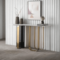 Kave Console Table, Gold And Black - Miola