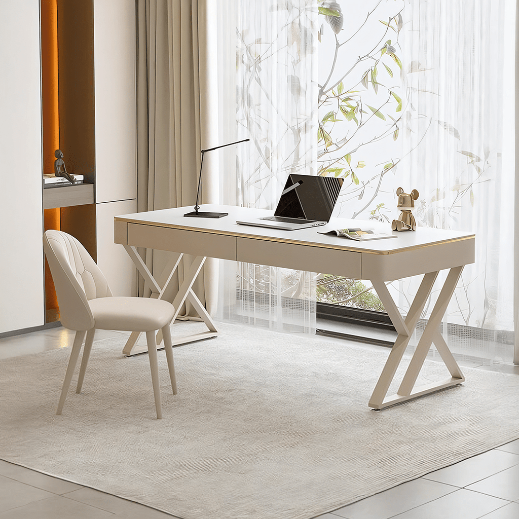 Versa Small Office Desk, Sintered Stone - Miola