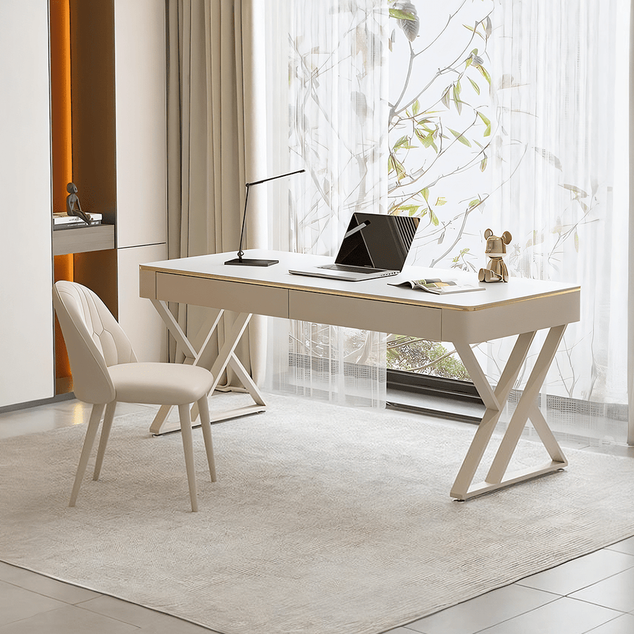 Versa Small Office Desk, Sintered Stone