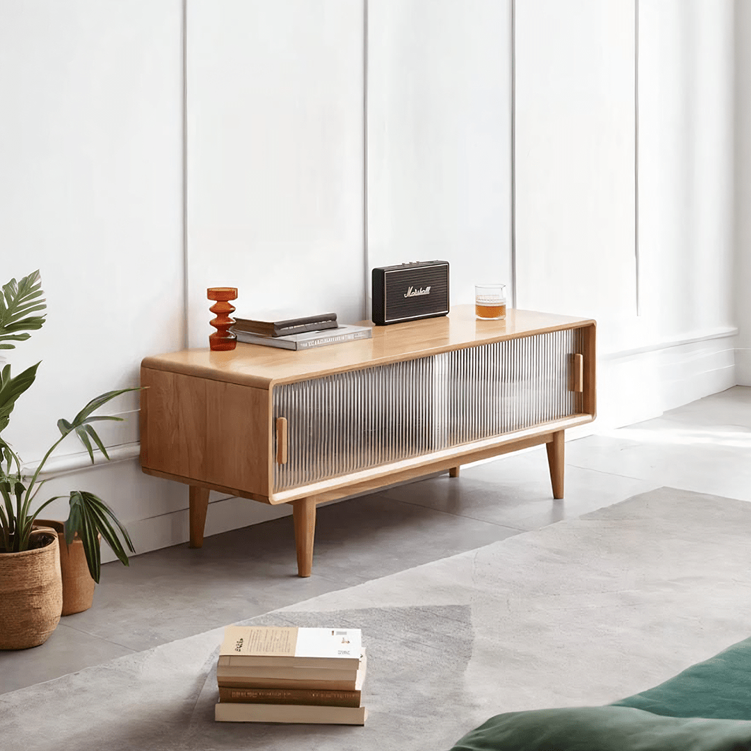 Kerry Mini TV Stand, Light Oak - Miola
