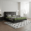 Kinza King Size / Super King Size Bed, Black - Miola