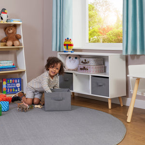 Storage Shelf and Fabric Storage Bins