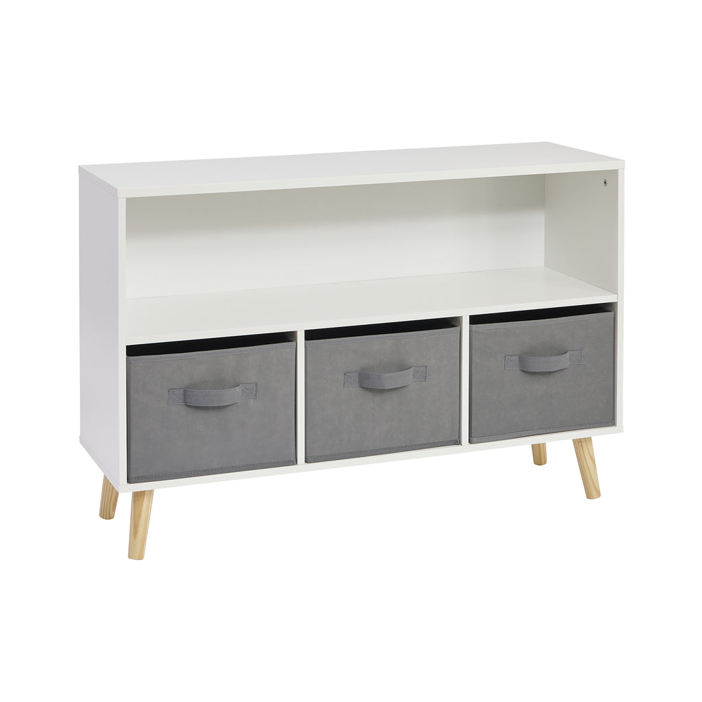 Storage Shelf and Fabric Storage Bins