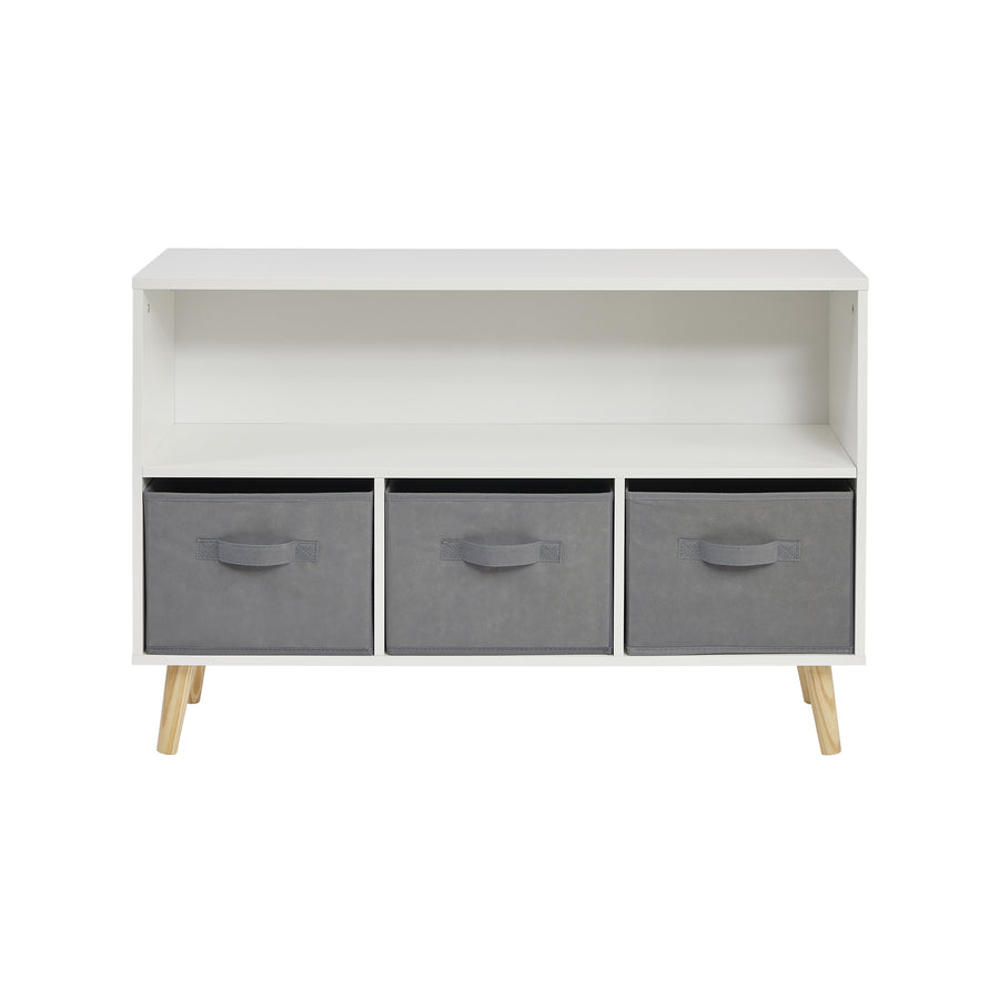 Storage Shelf and Fabric Storage Bins