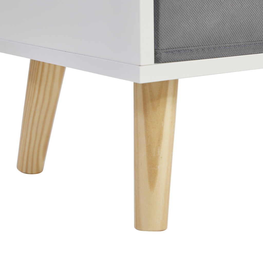 Storage Shelf and Fabric Storage Bins