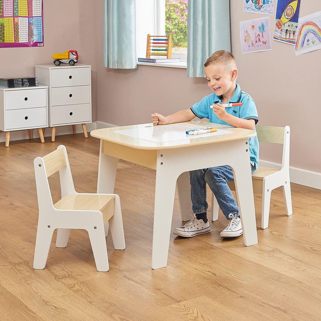 3-in-1 Storage Table and Two Chairs
