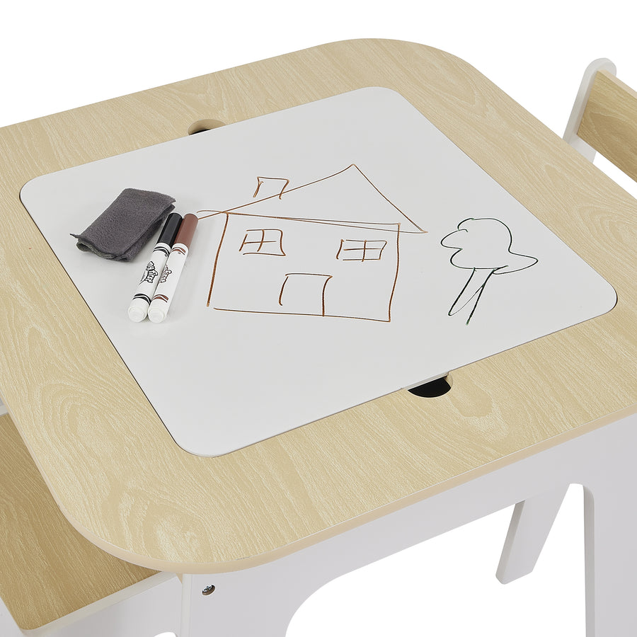 3-in-1 Storage Table and Two Chairs