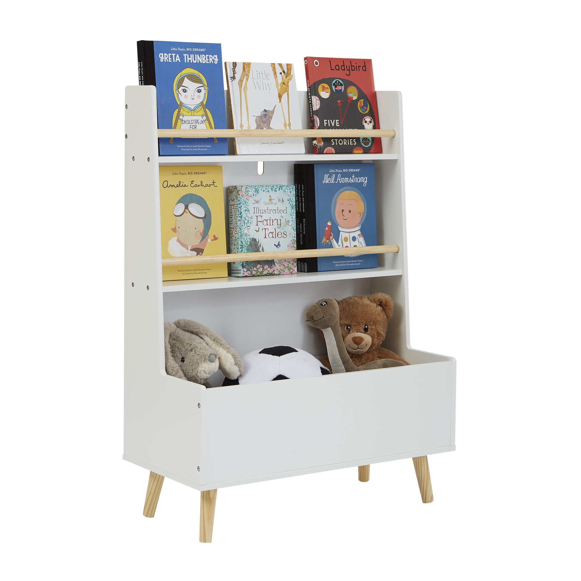 Bookcase and Toy Storage Cabinet