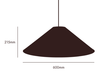 Bark Brown Check Lined Cone Shade - Miola