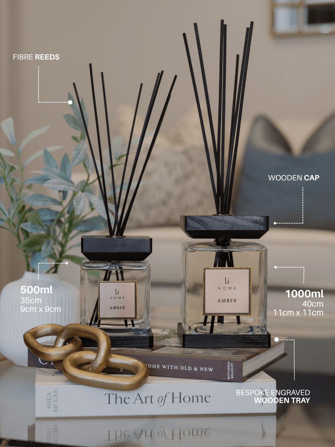 Luxury Square Diffuser - Amber - Miola