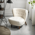 Lilla Petra Lounge Chair, Short Hair, Boucle - Miola
