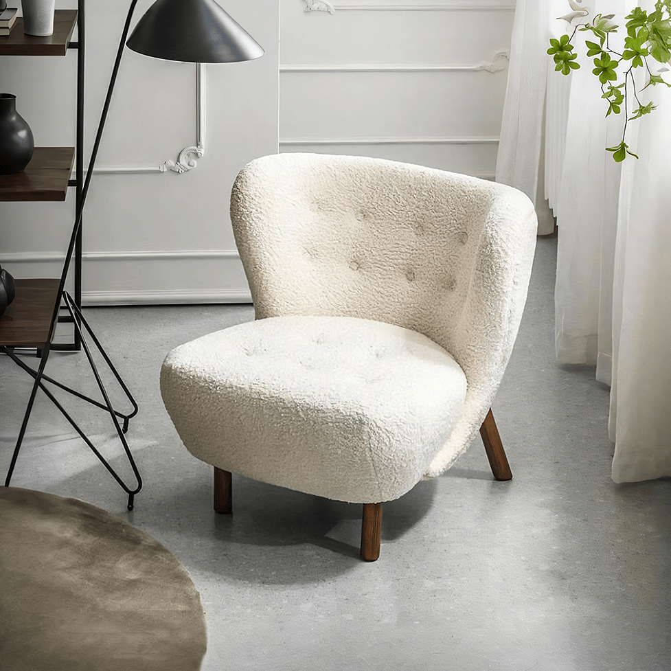 Lilla Petra Lounge Chair, Short Hair, Boucle - Miola