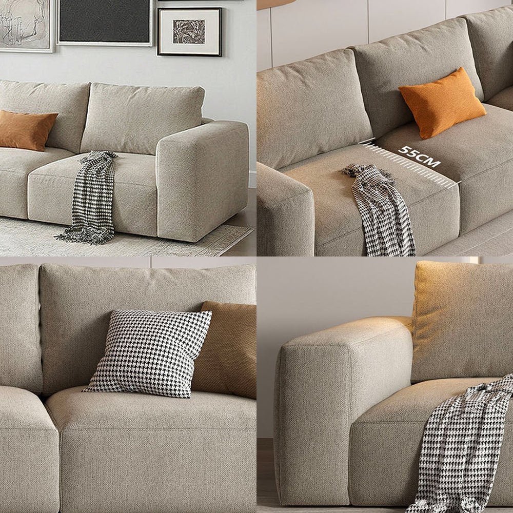 Lionel Two Seater Sofa, Linen - Miola