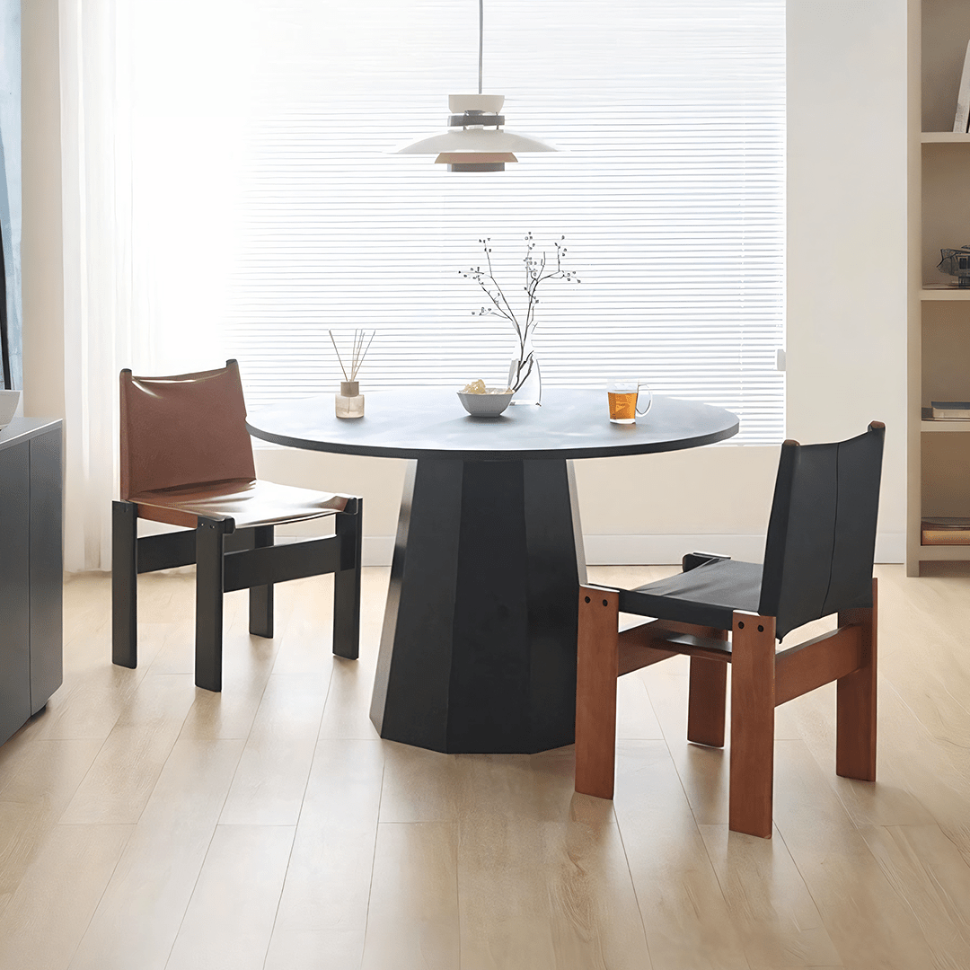 Lynette Dining Chair, PU Leather, Solid Wood - Miola