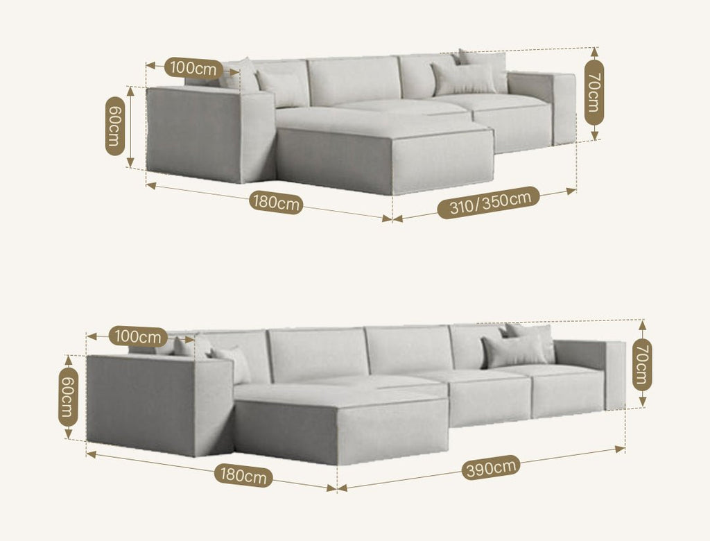 Lynnbrook Two Seater Sofa, Linen - Miola