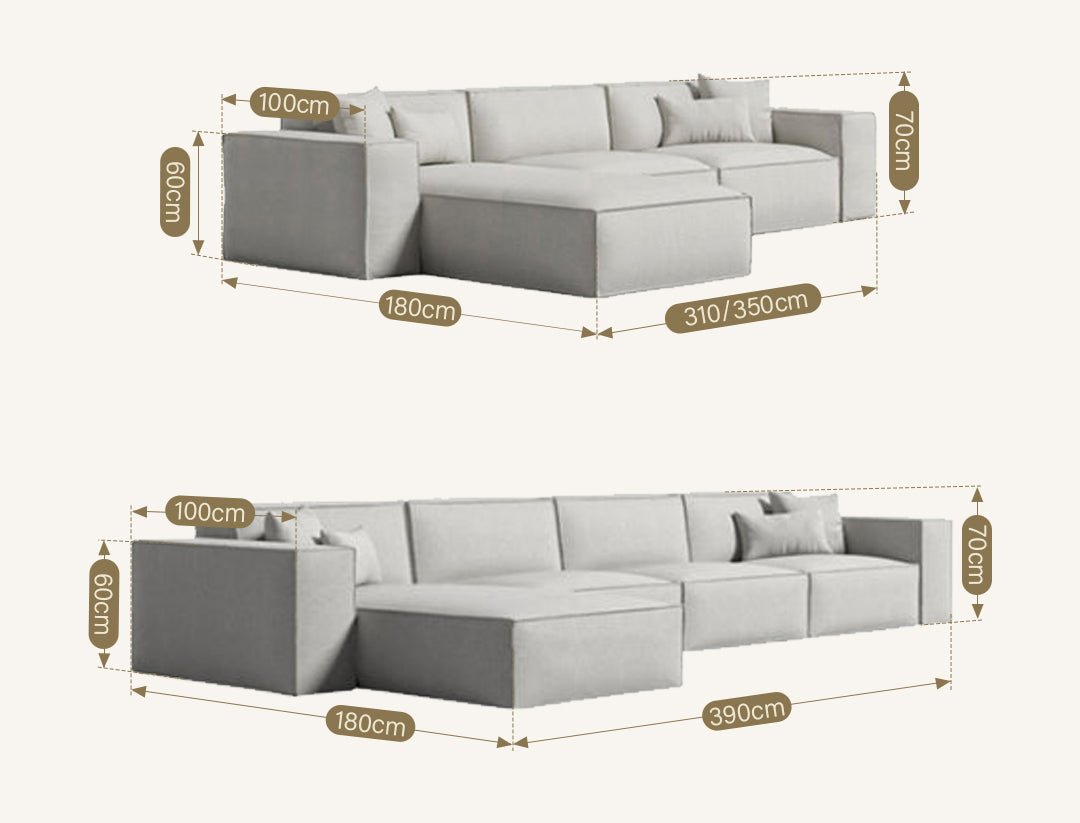 Lynnbrook Two Seater Sofa, Linen - Miola
