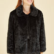 Load image into Gallery viewer, Black Faux Fur Short Jacket
