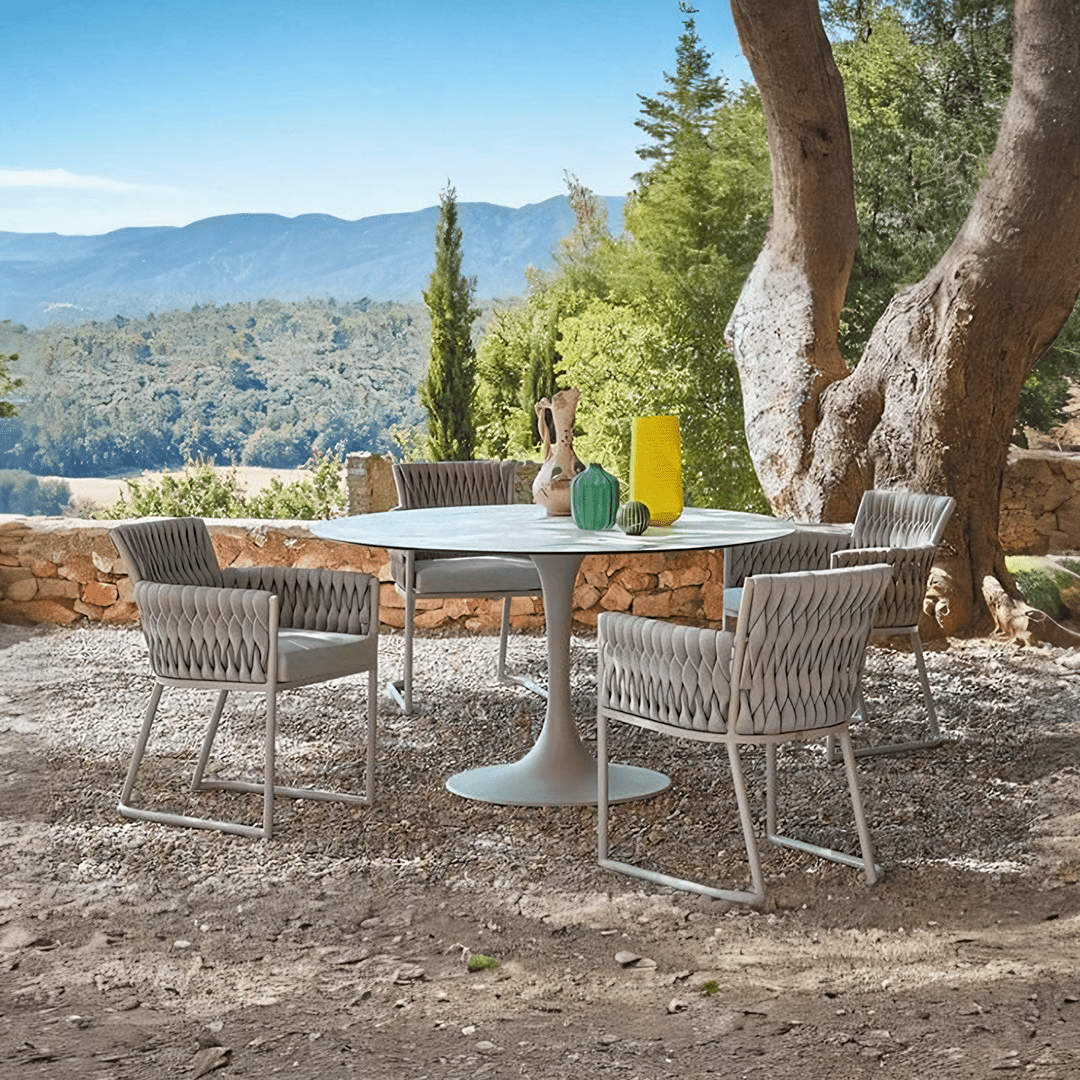 Macleod Garden Dining Table Set, Rattan - Miola