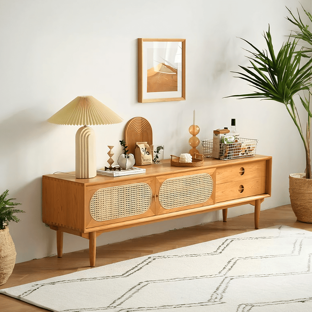 Mario Cane Rattan TV Stand - Miola