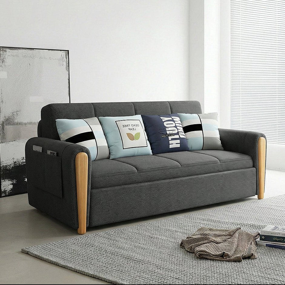 Mavis Two Seater Sofa Bed, Dark Grey - Miola