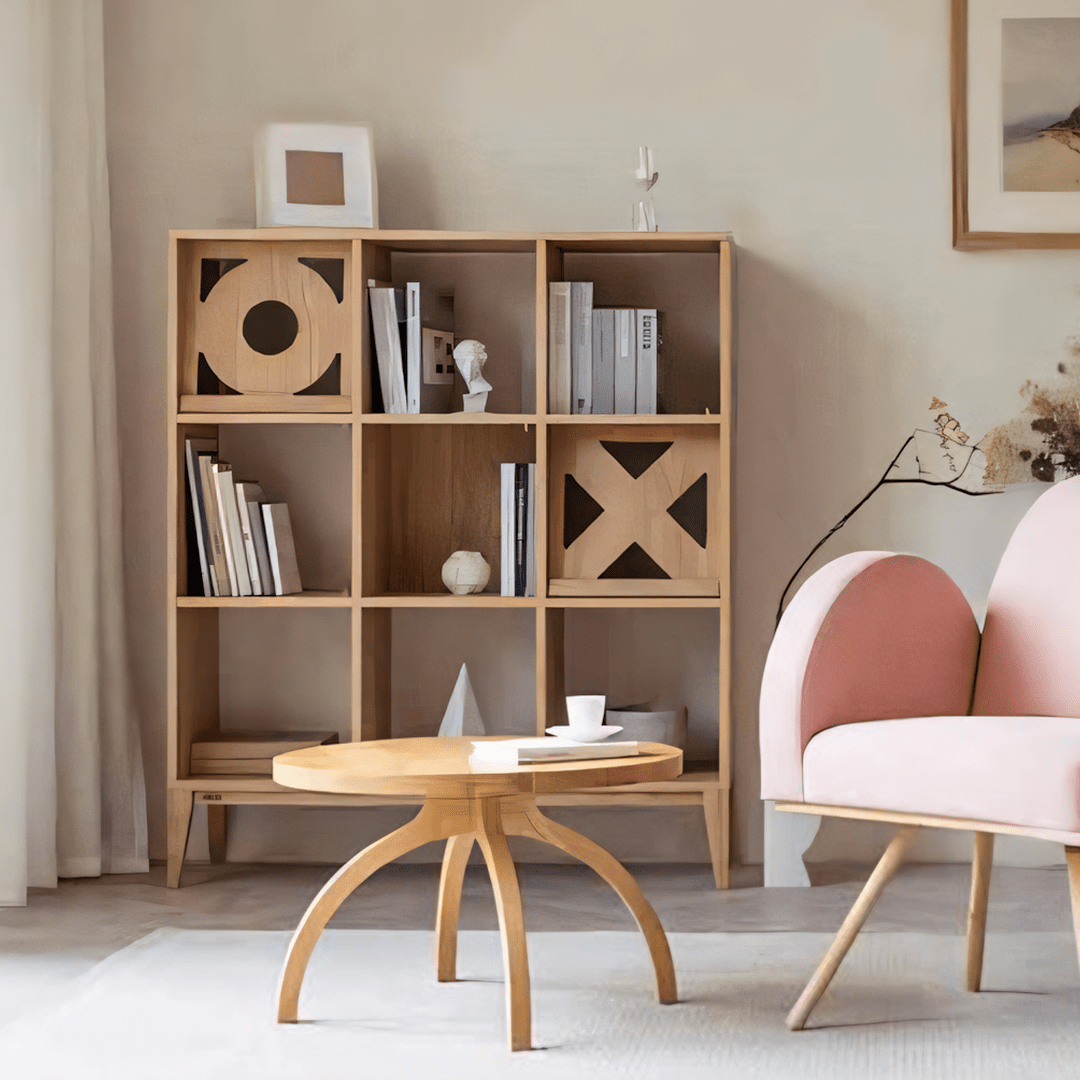 Maze Shelving Unit, Bookcase, Rosewood - Miola
