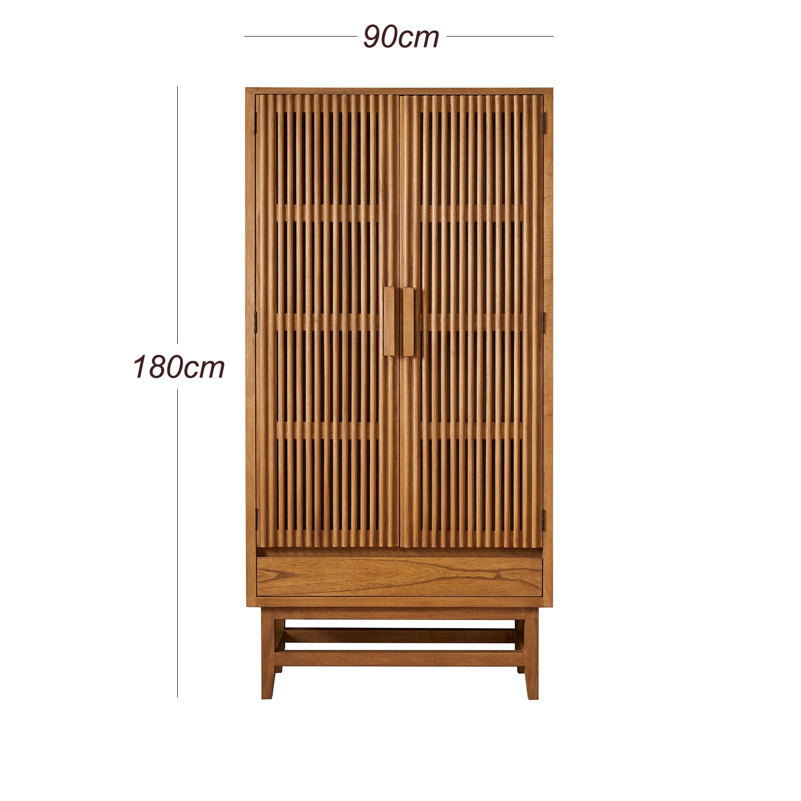 Melia Light Oak Wardrobe with Drawer - Miola