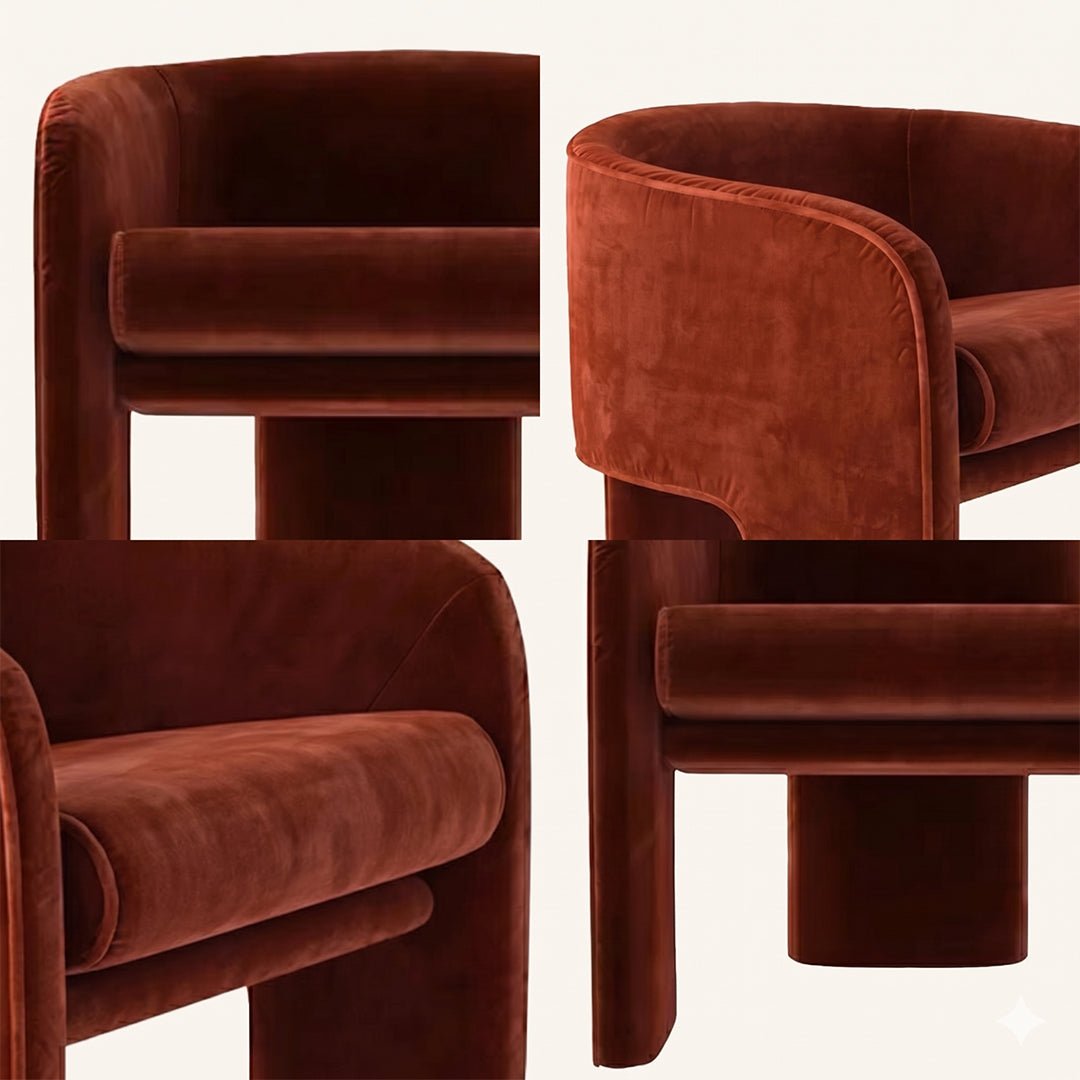 Milo Baughman Armchair, Velvet - Miola