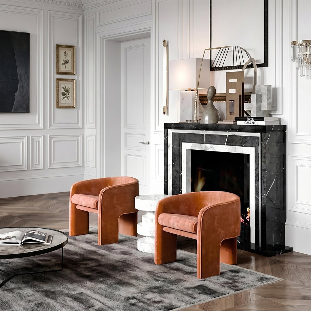 Milo Baughman Armchair, Velvet - Miola
