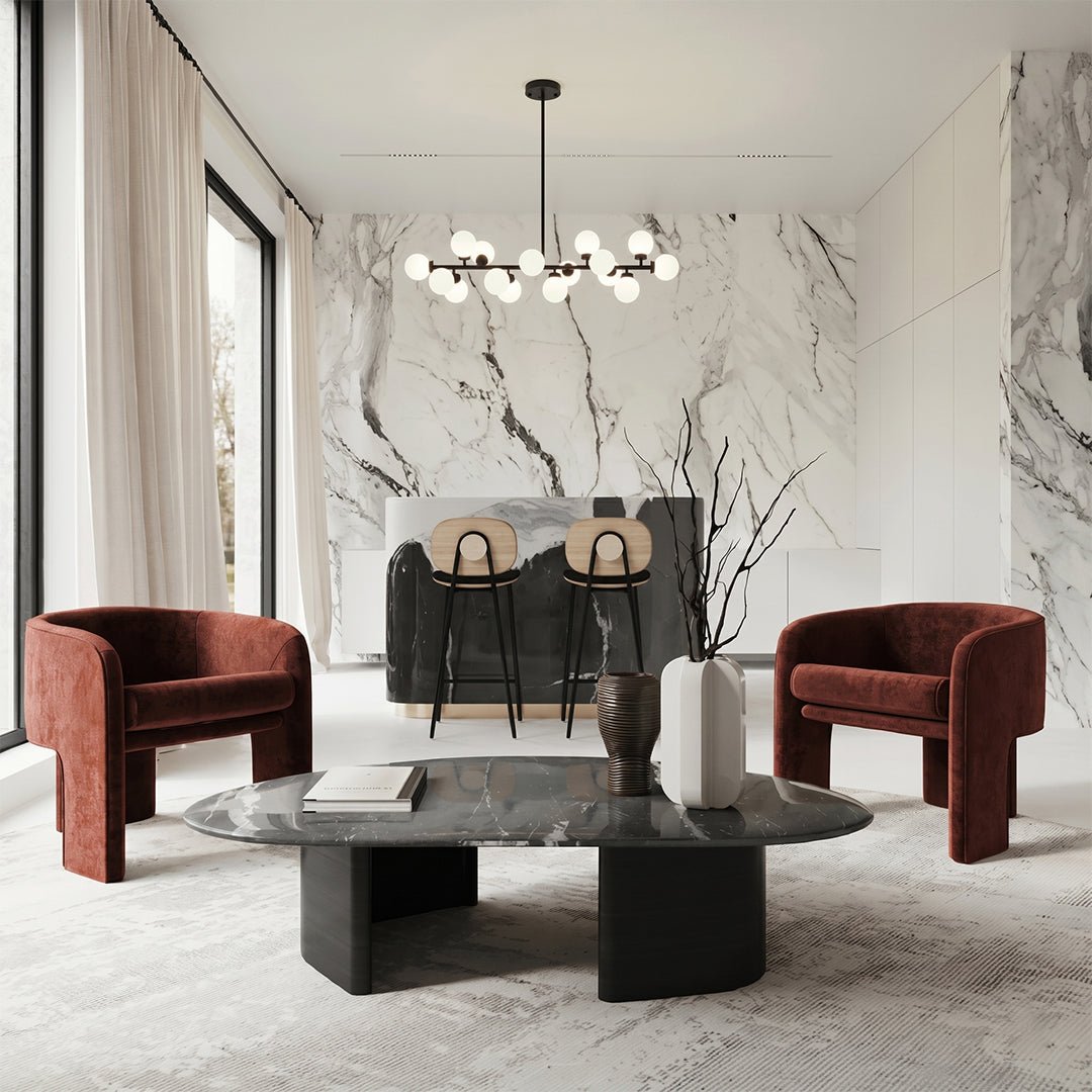 Milo Baughman Armchair, Velvet - Miola