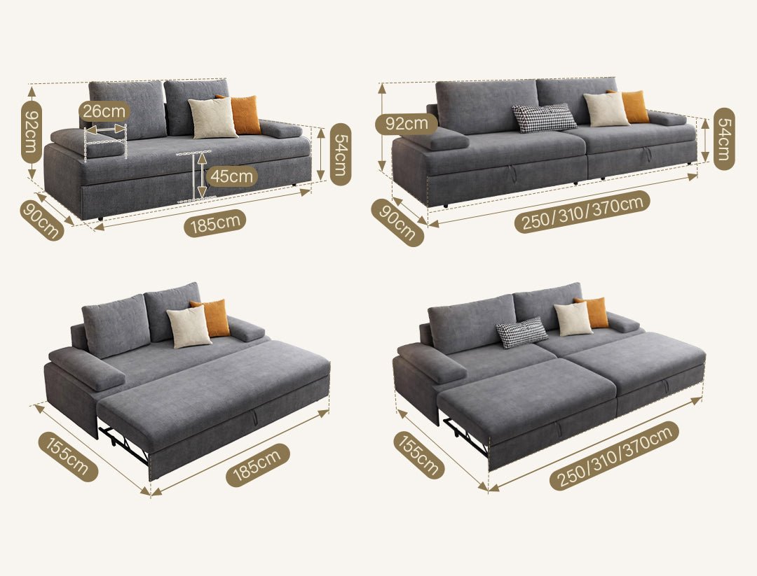 Molly Three Seater Sofa Bed, More Colours - Miola