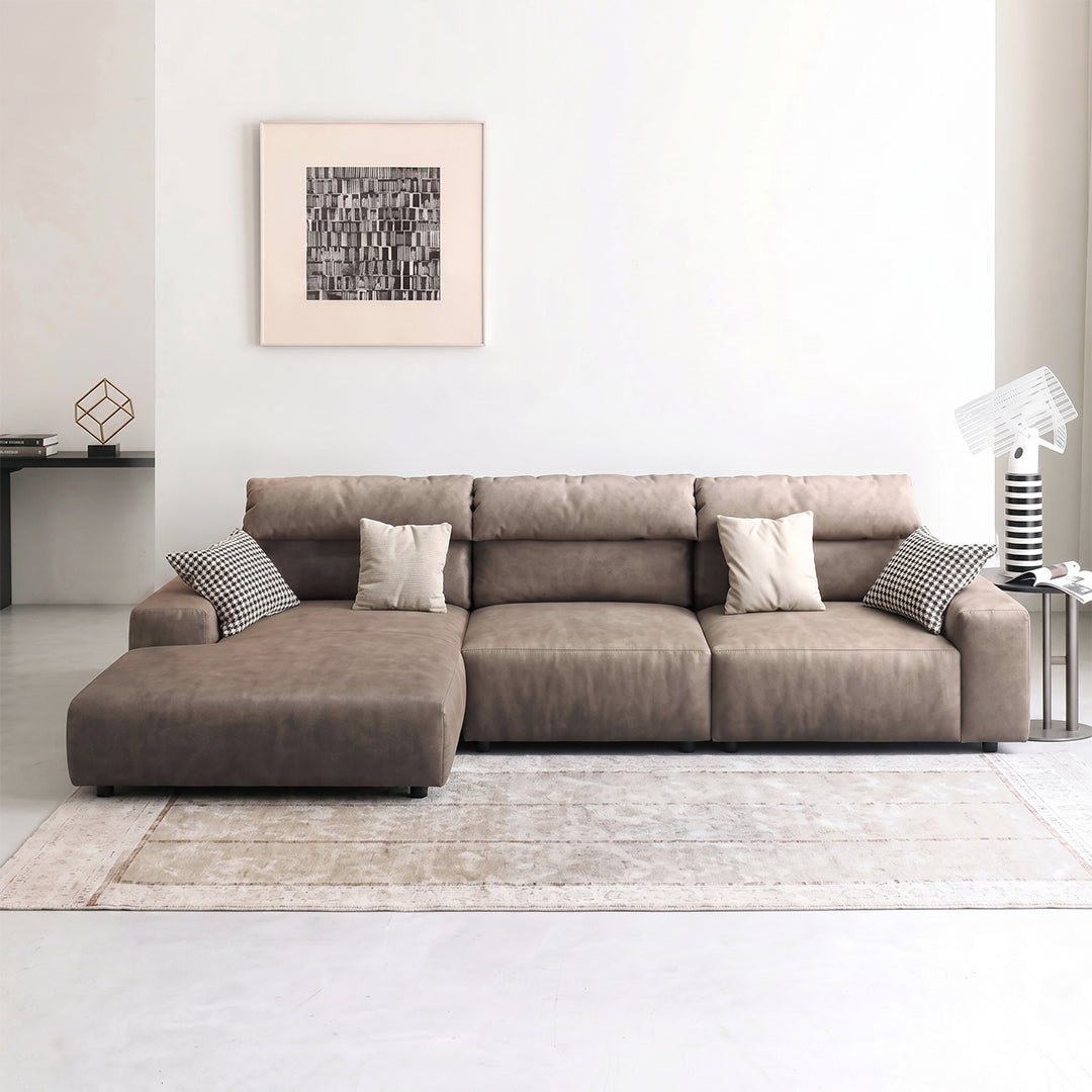Montgomery Three Seater / Four Seater Corner Sofa, Leathaire - Miola