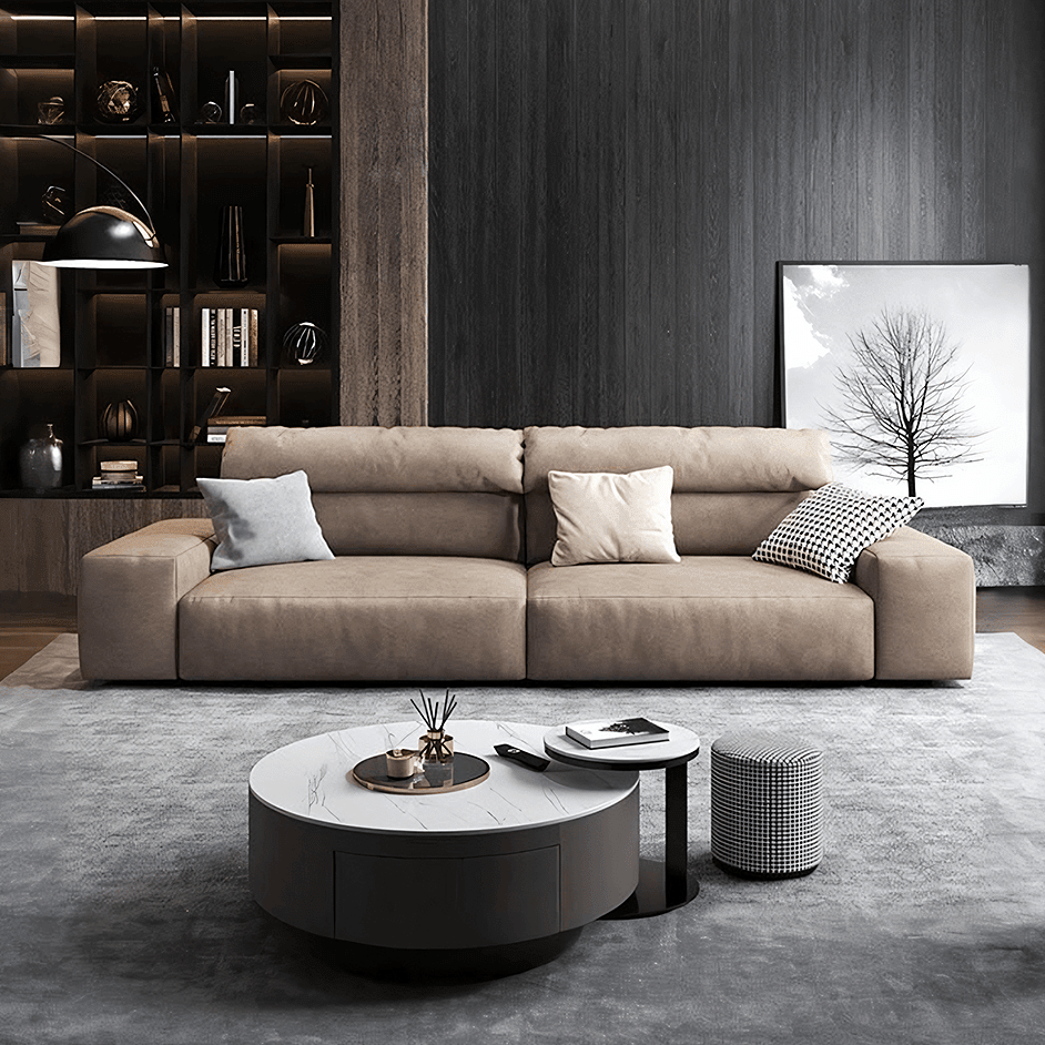 Montgomery Two Seater Sofa, Single Seater, Leatheraire - Miola