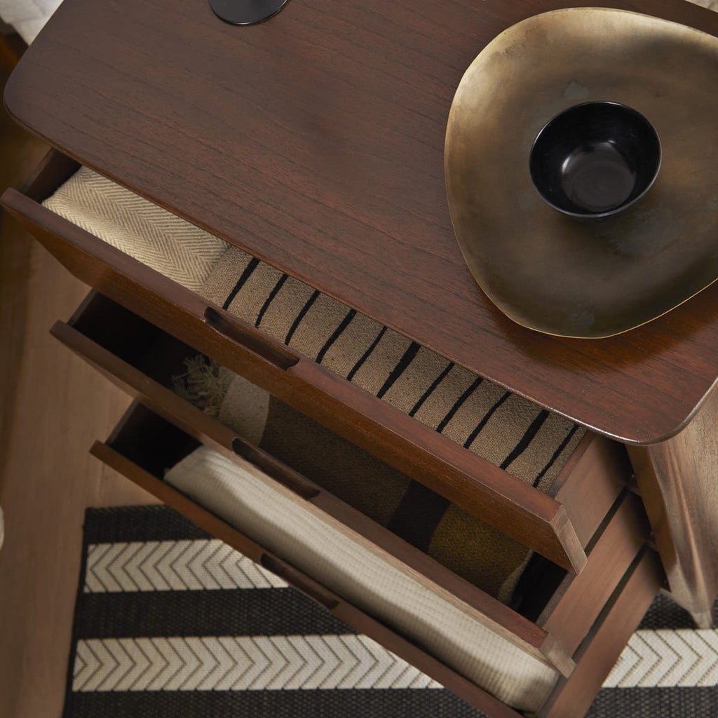 Norway Walnut Chest of 3 Drawers - Miola