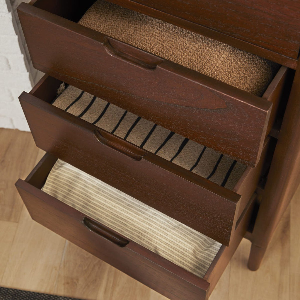 Norway Walnut Chest of 3 Drawers - Miola