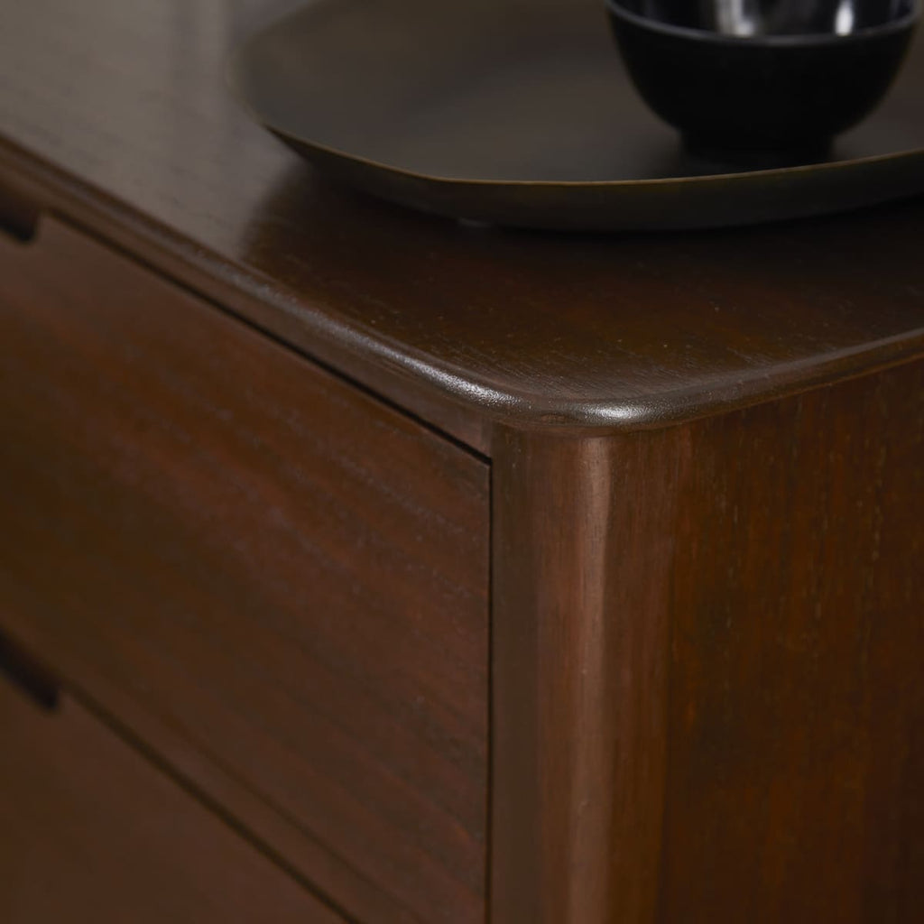 Norway Walnut Chest of 3 Drawers - Miola