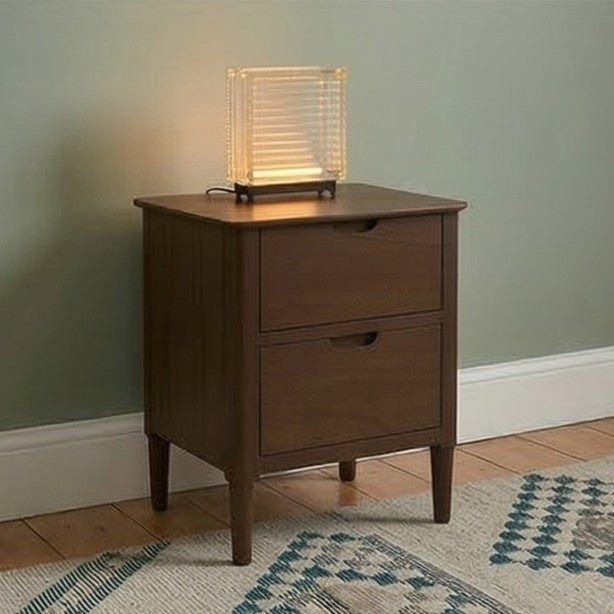 Norway Dark Walnut Wooden Bedside Table - Miola