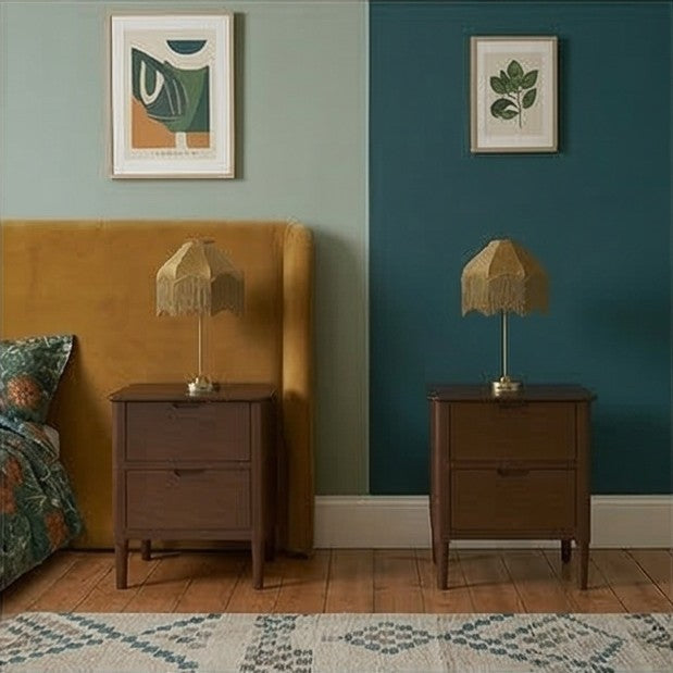 Norway Dark Walnut Wooden Bedside Table - Miola