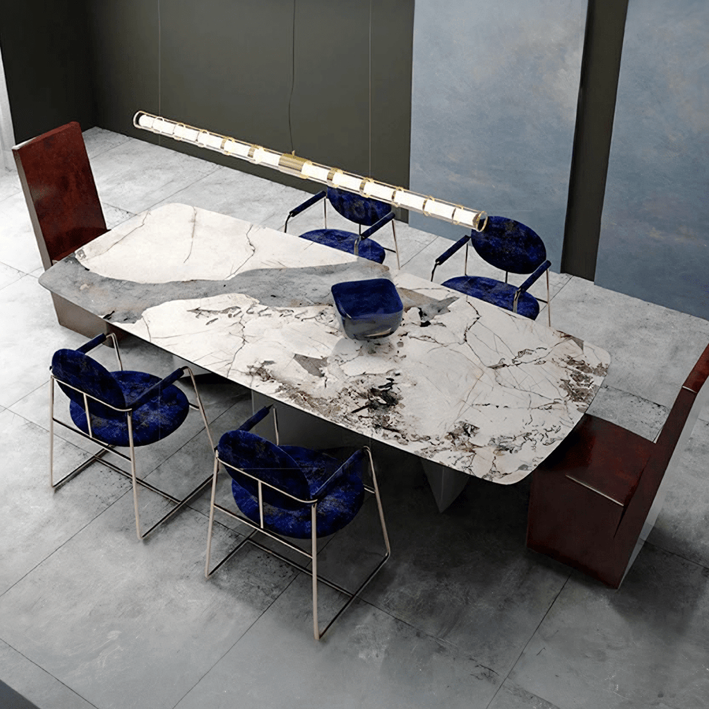 Nala Dining Table With Black Legs, Sintered Stone - Miola
