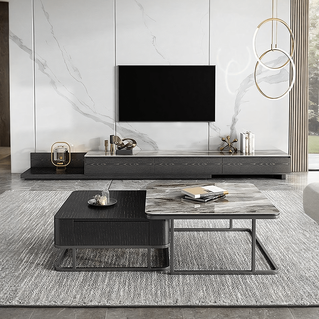 Nathan TV Stand, Sintered Stone - Miola