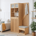 Nidda Oak Shoe Storage With Bench - Miola