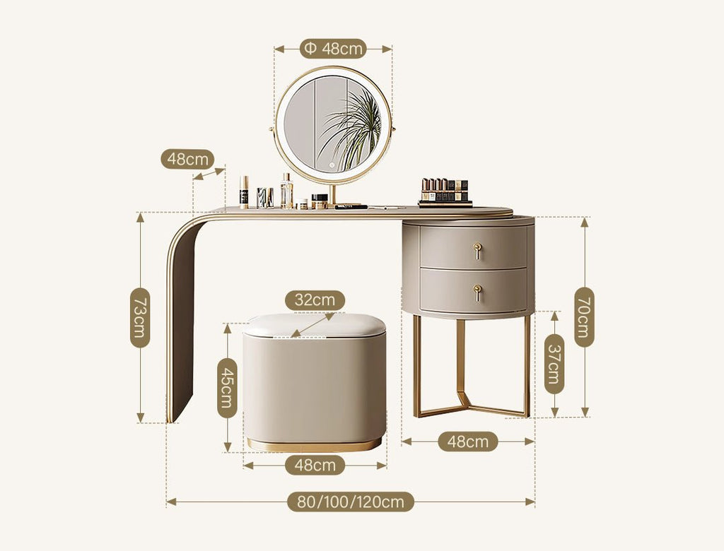 Noorali Dressing Table with Mirror, More Colors Available - Miola